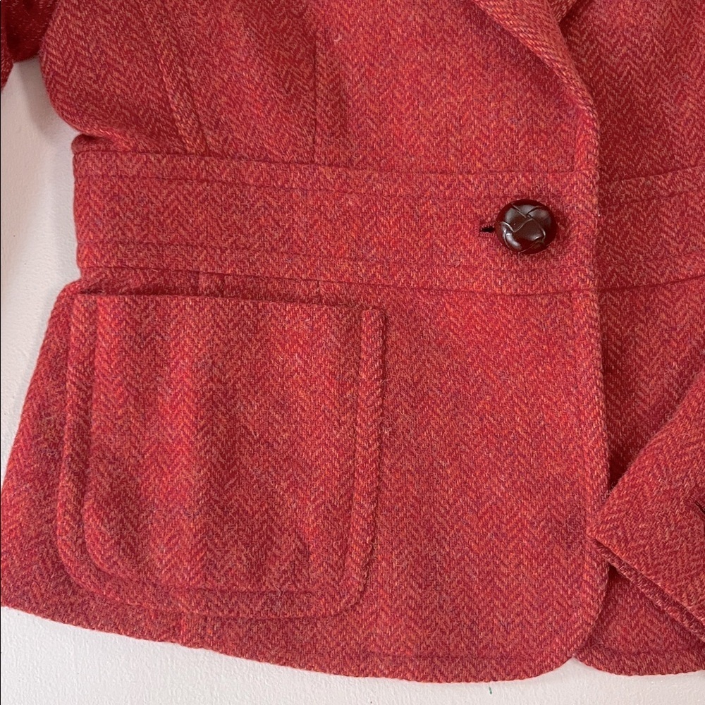 VINTAGE LLBean Herringbone Blazer w/ dog appliqué - Picture 6 of 12